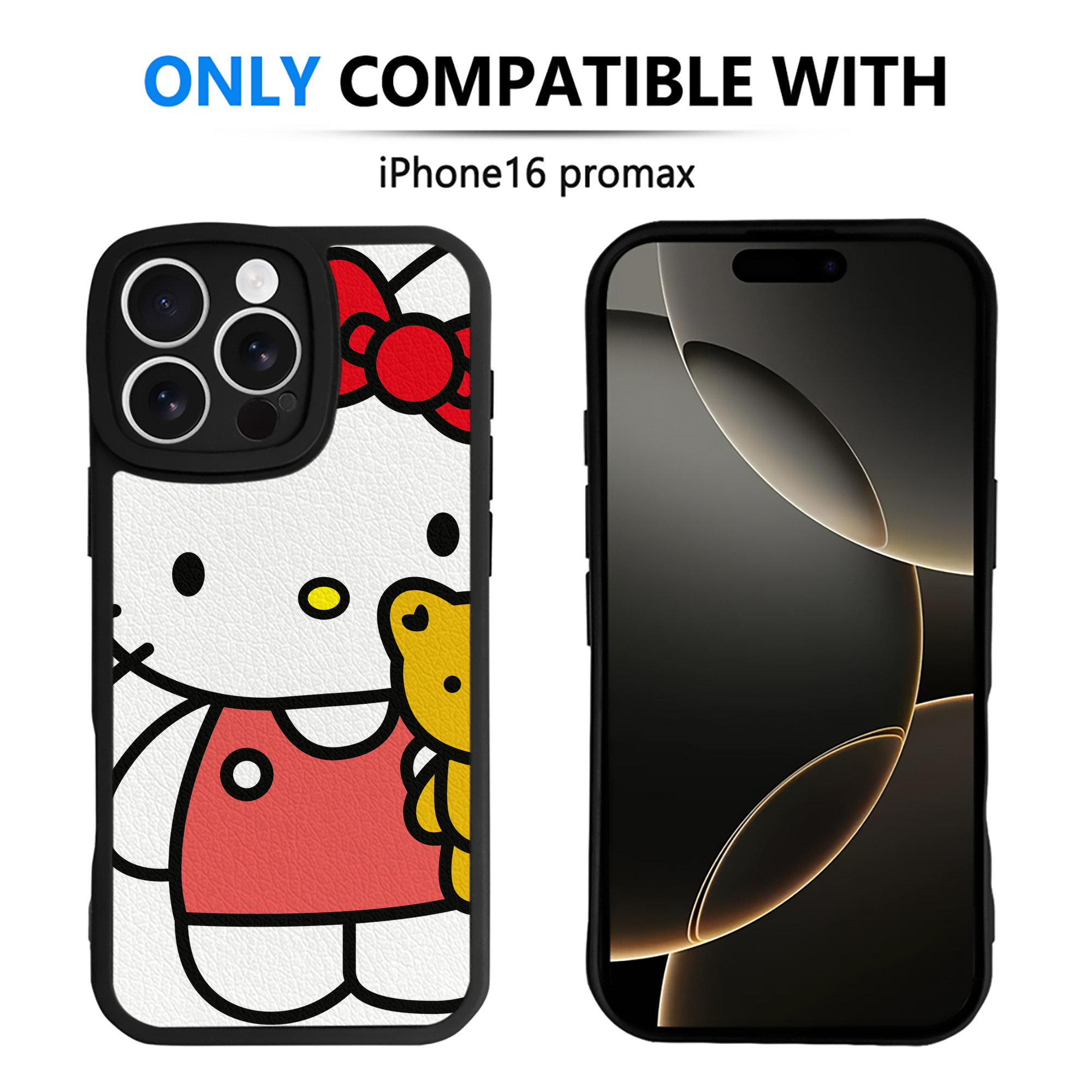 （画像用） Hello Kitty ハローキティ 【iPhone 16シリーズ対応】シリコンスマホケース（レザー調） 材質：シリコン